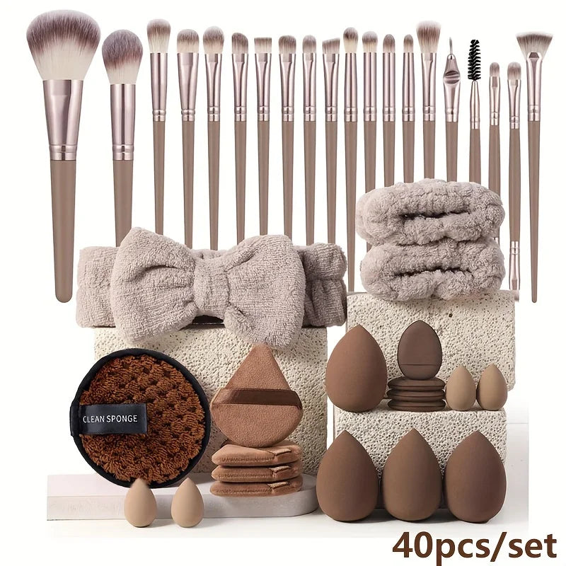 Professional Makeup Brush Set with 20/40 Tools, Various Specifications Available