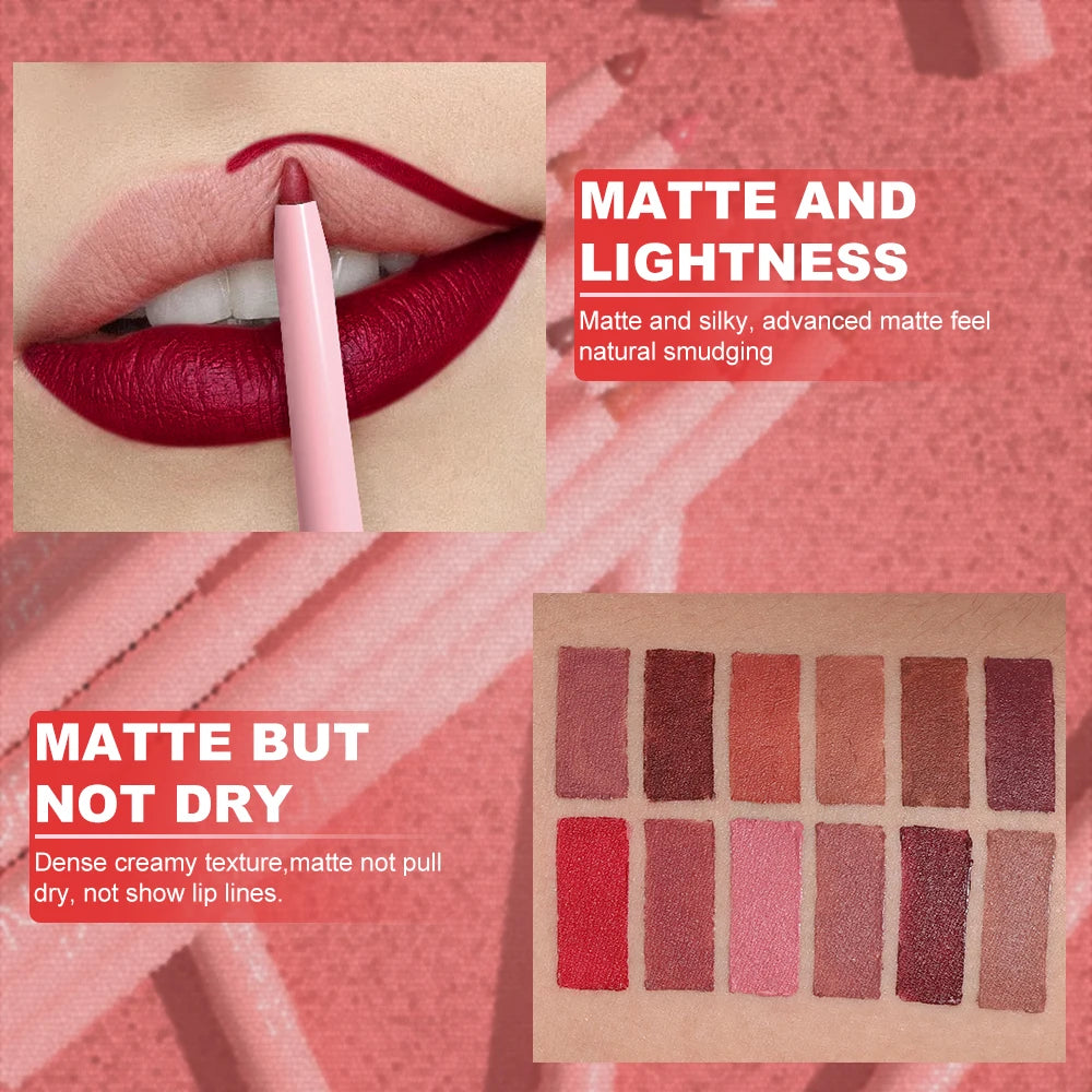 Lip Liner Pen Set 6pcs