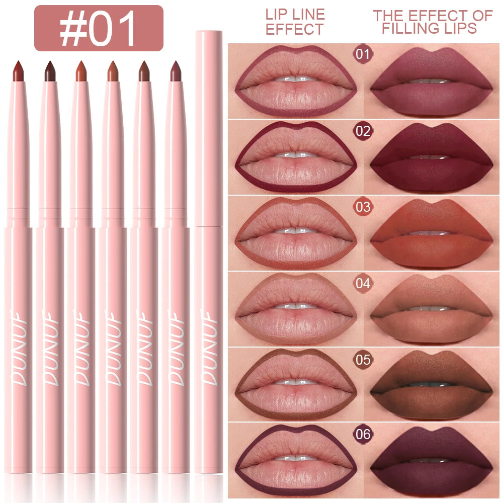 Lip Liner Pen Set 6pcs