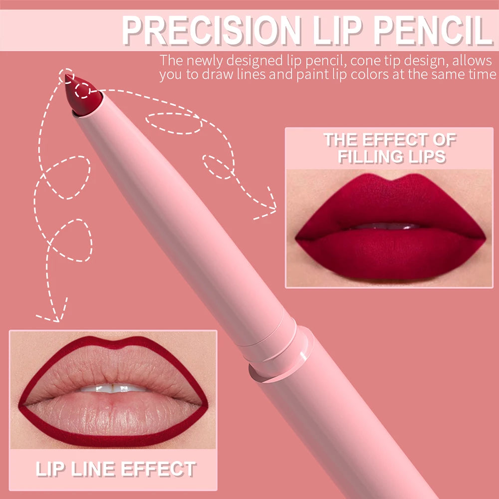 Lip Liner Pen Set 6pcs